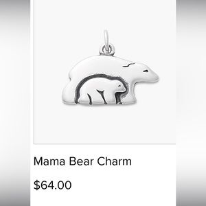 James Avery polar bear charm, mom & baby